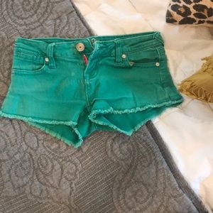 Green short shorts